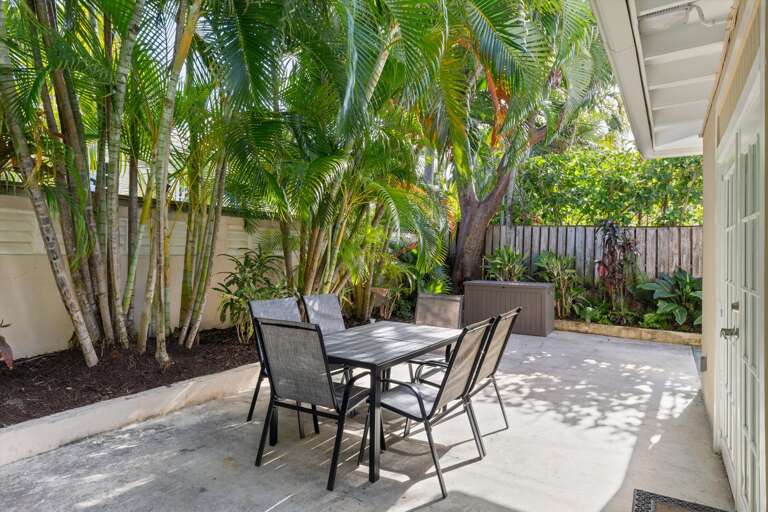 Outdoor dining area