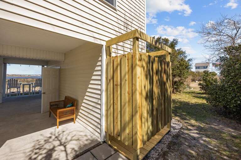 Outdoor Enclosed Shower - Hot and Cold Water