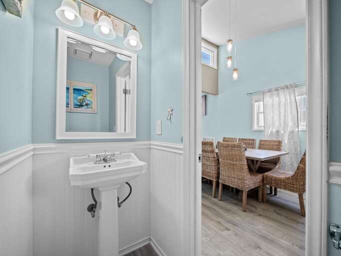 Half Bath off Kitchen and Living Area