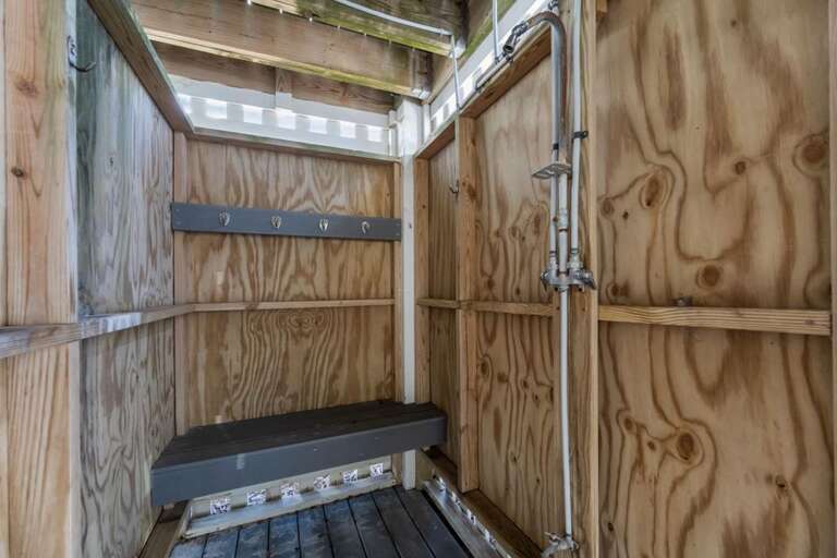 Enclosed Outdoor Shower - Hot and Cold Water