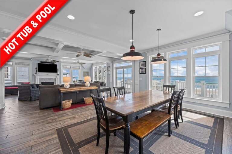 Main Living Area and Dining Area - Walls of Glass