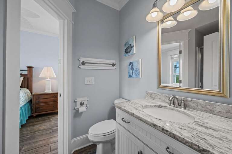 Full Bath next to Kitchen - Queen Bedroom