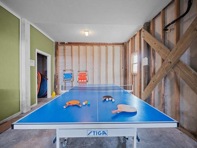 Garage with Ping Pong Table