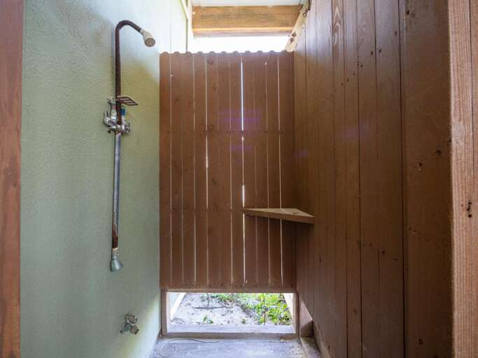 Outdoor Enclosed Shower - Hot and Cold Water