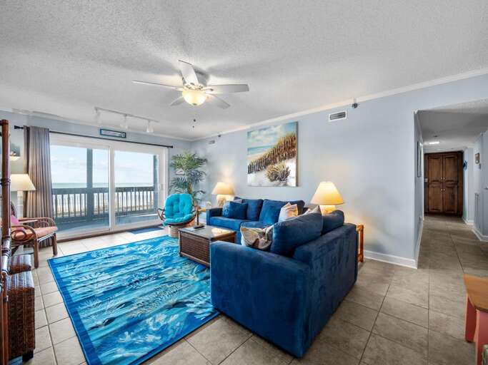 Oceanfront Balcony Access from Living Room