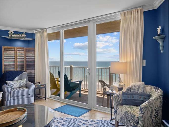 Living Room with Balcony Access