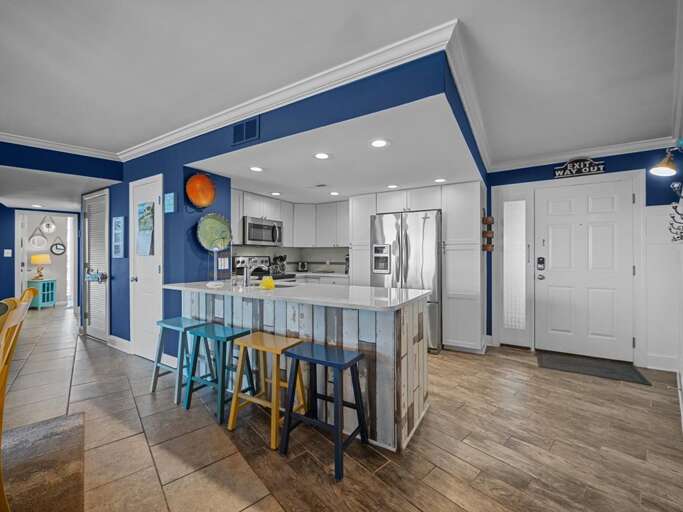 Kitchen with Extra Bar Seating