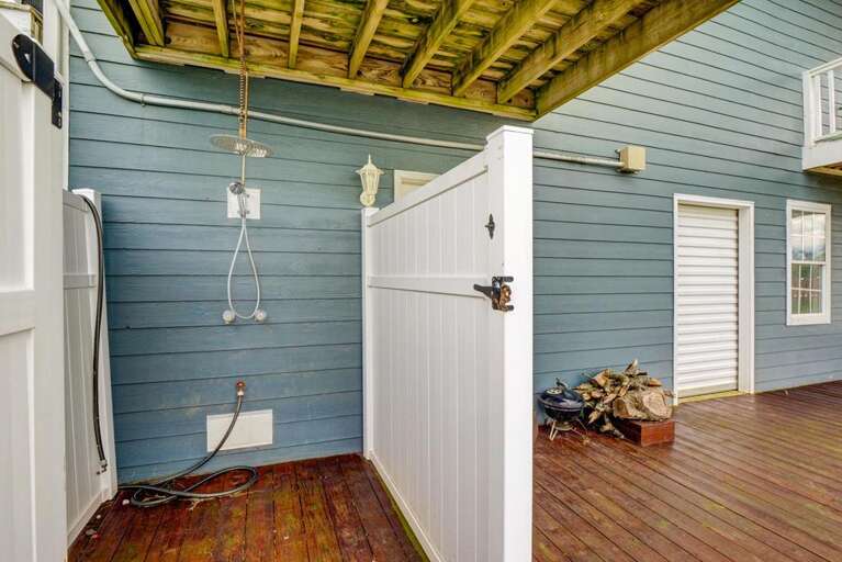 Outdoor Enclosed Shower - Hot aand Cold Water