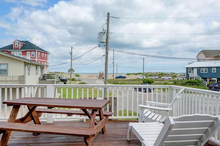 Street Side Deck with Ocean View