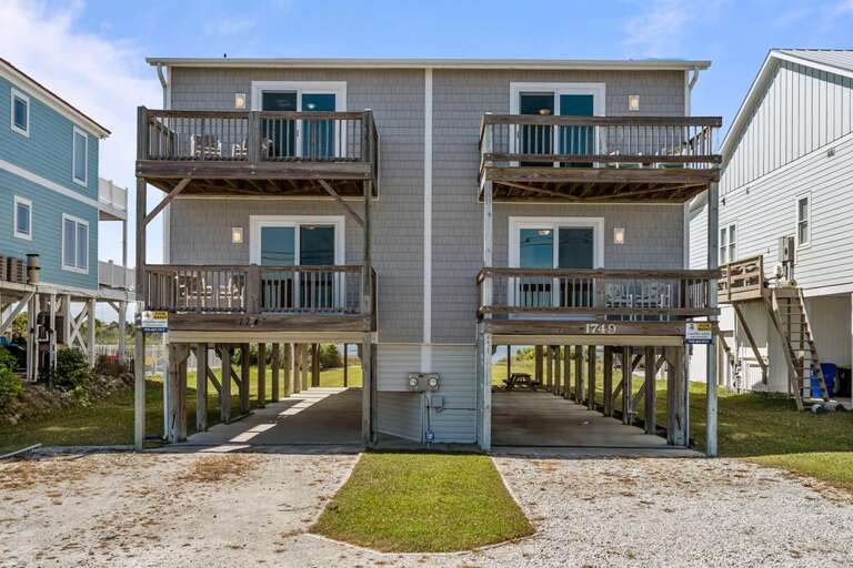 Oceanside of House - Parking Underneath