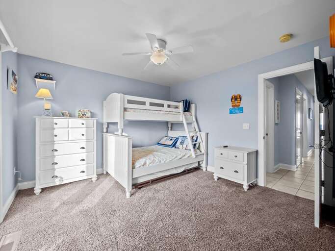 Bedroom 3 with Twin Over Full Bunk and Full Trundle Underneath