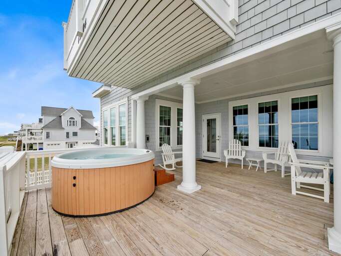 Nice Covered Porch and Open Sun Deck