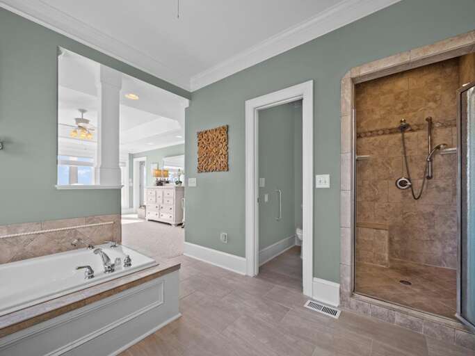 Master - Walk-in Tile Shower and Jacuzzi