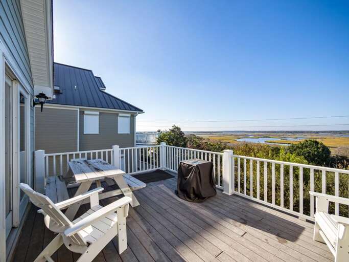 Rear Deck off Soundside Dining Area