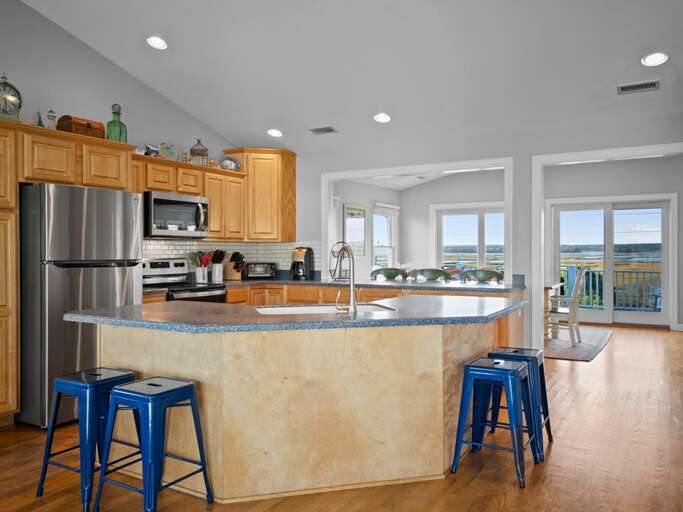 Lots of Cabinets and Solid Surface Countertops