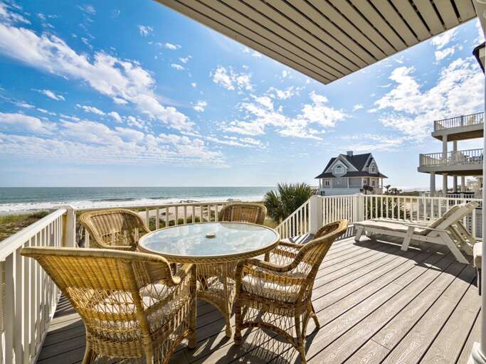 Oceanside Porch and Deck - Extra Dining Area