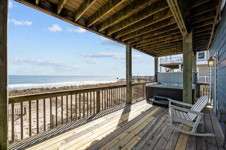Lower Deck off King Bedrooms and Laundry Area