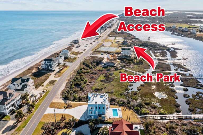 Only Steps to Beach Park and Beach Access