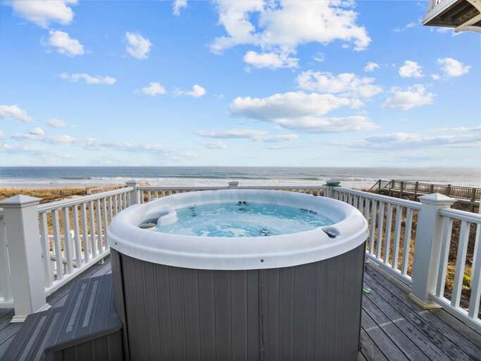 Private Hot Tub on Oceanfront Deck