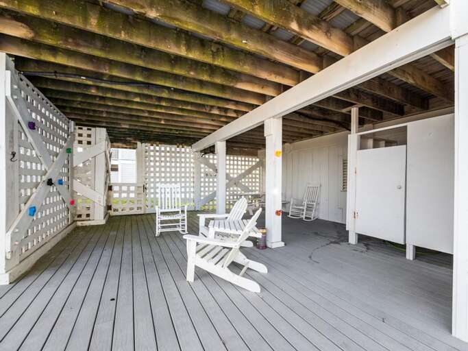 Deck Underneath with Enclosed Outdoor Shower