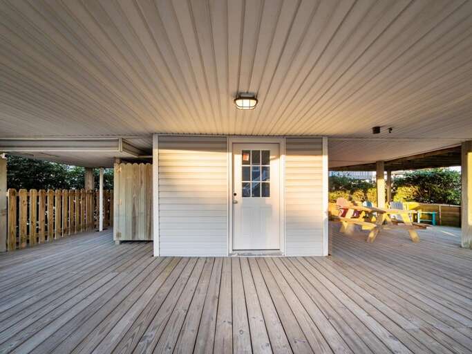 Nice Seating Area and Entrance to Laundry