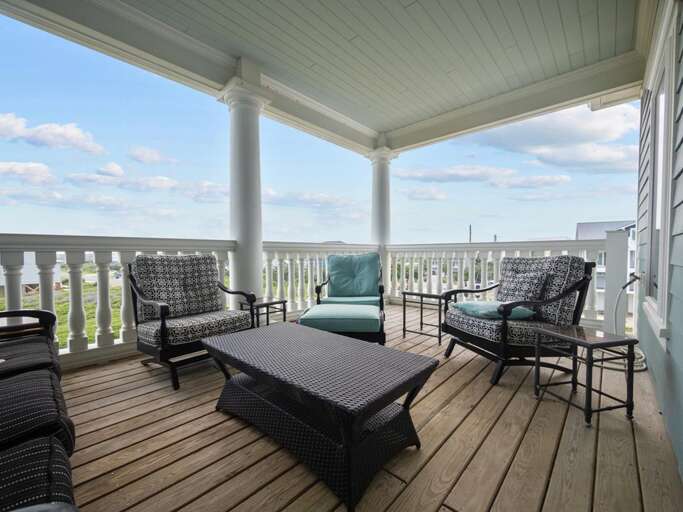 Covered Porch - Ocean and ICW Views