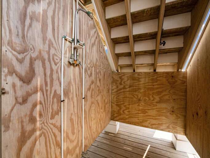 Outdoor Enclosed Shower - Hot and Cold Water