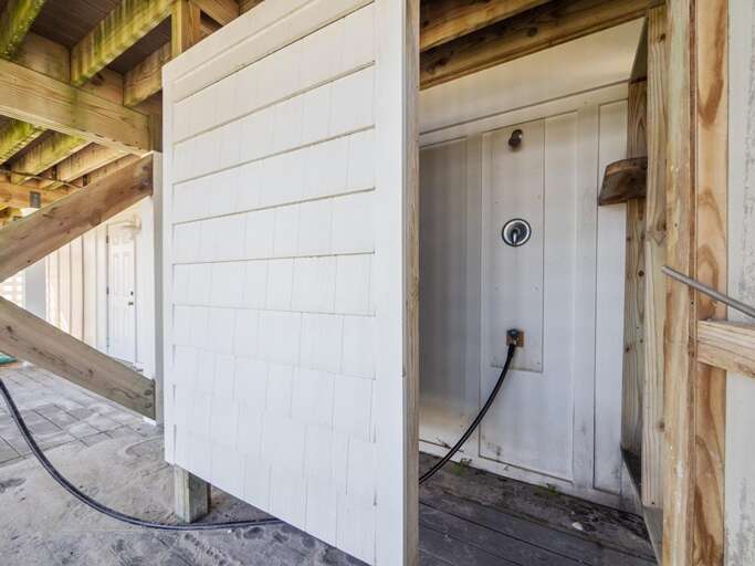 Outdoor Enclosed Shower - Hot and Cold Water