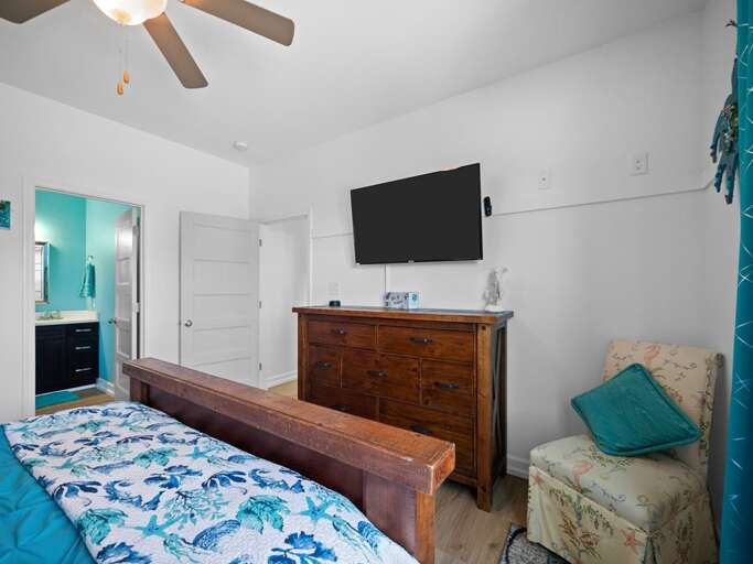 Floor 1 - King Bedroom with Private Bathroom - Large Smart TV