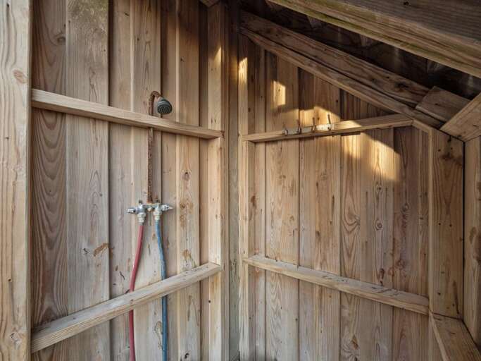 Enclosed Outdoor Shower