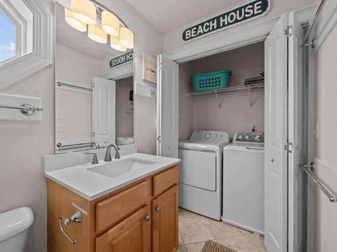 1st Level Full Bath with Laundry