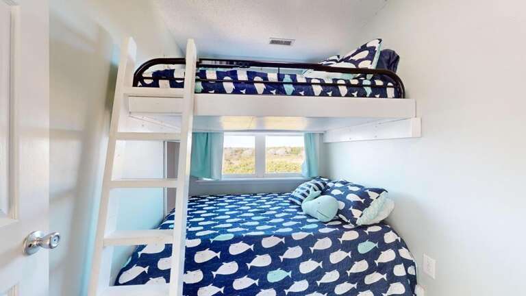 Bedroom 4 Bunk Room off Living Area - 2 Doubles