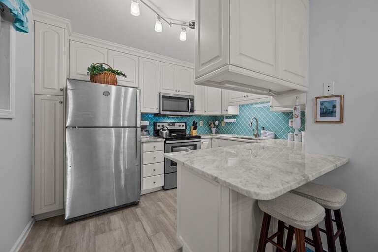 Kitchen with Extra Bar Seating