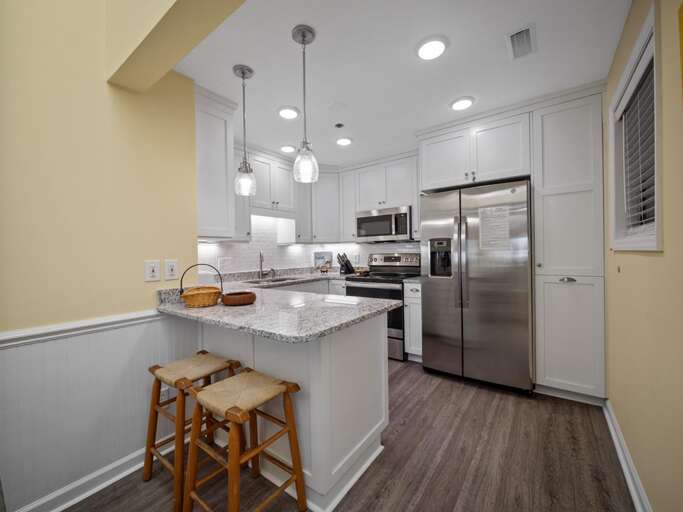 All New Kitchen - Granite and Custom Cabinets