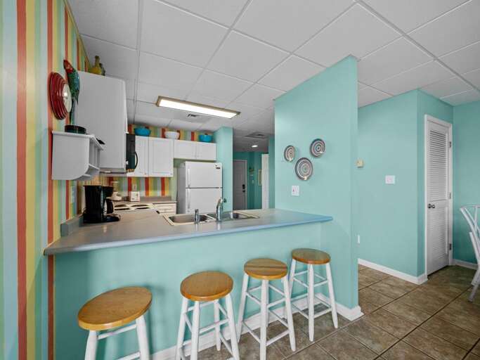 Kitchen with Extra Bar Seating