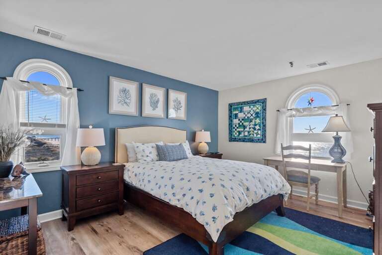 Bedroom 2 has Queen Bed and Balcony Access