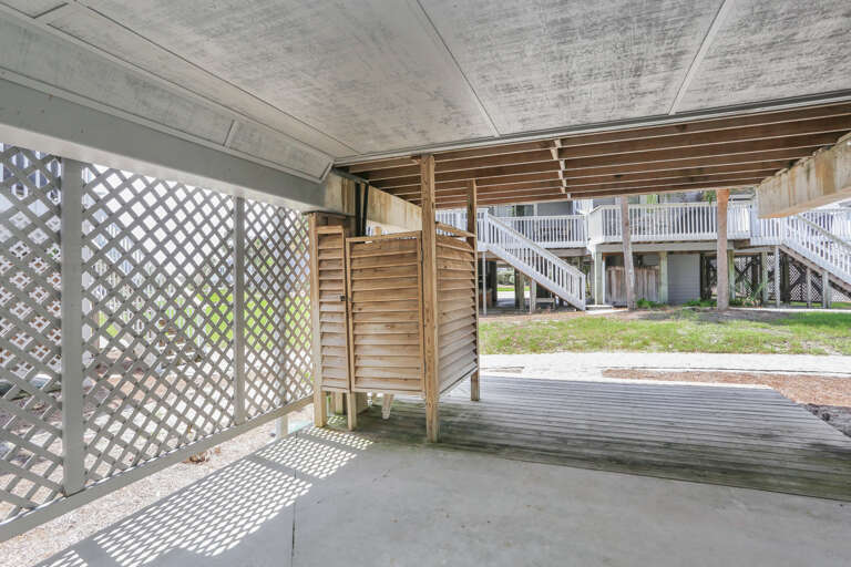 Outdoor Shower Under House