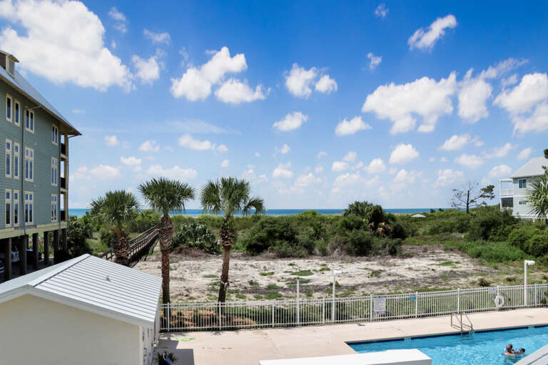 Beach and Pool View from Deck Beach and Pool View from Deck