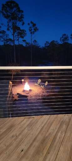 View of Fire Pit from Back Deck