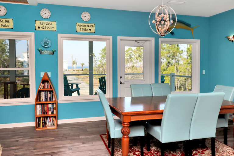 View of Gulf and Onto Deck from Dining Area