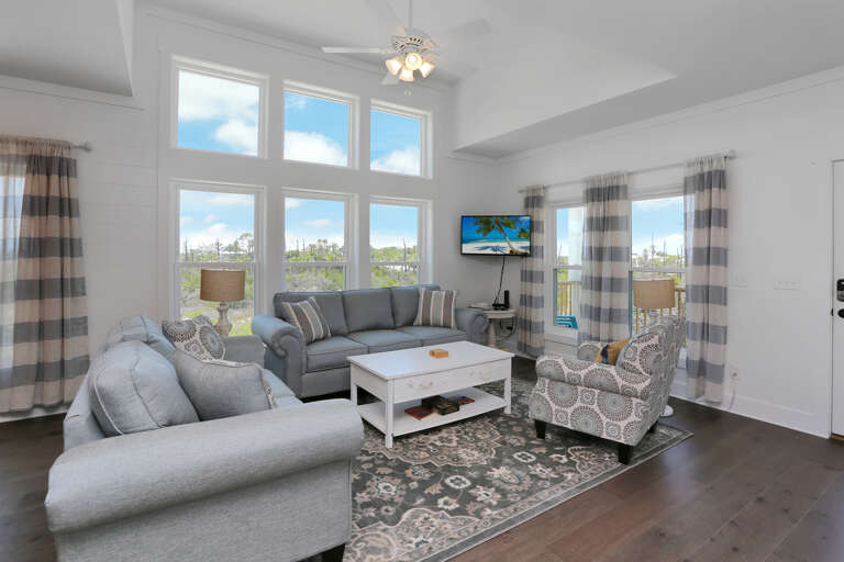 Living Room with Sleeper Sofa & TV