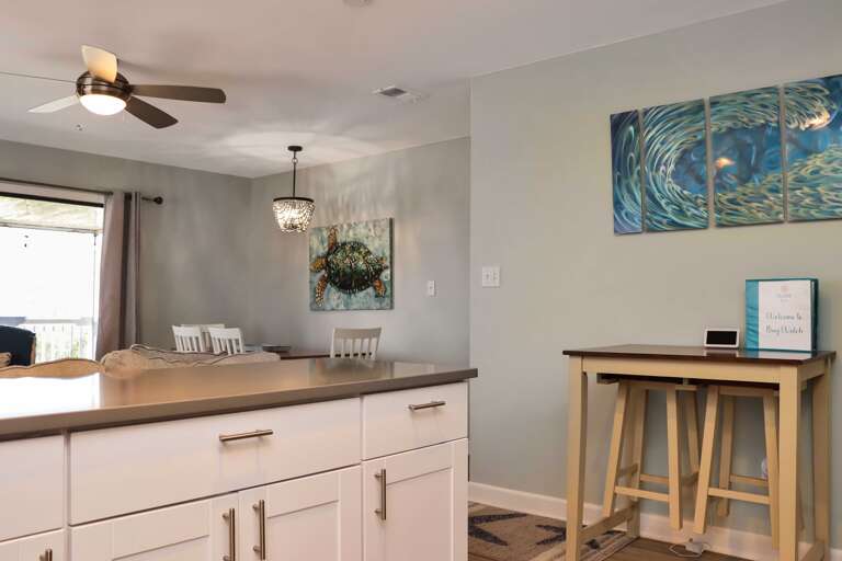 Kitchen with Small Bar Table