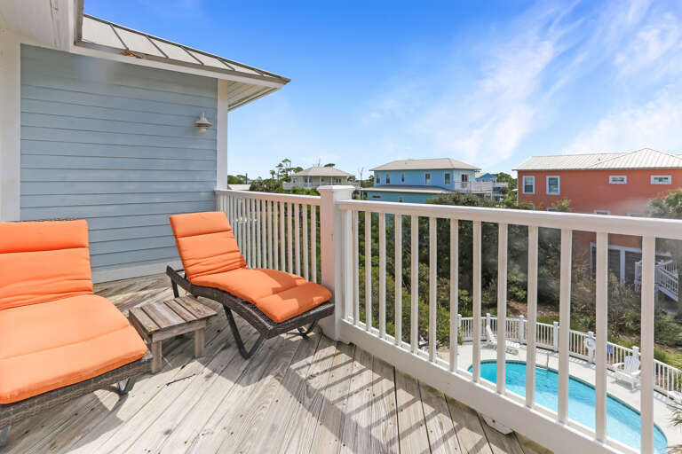 Top Floor Loungers with Pool View