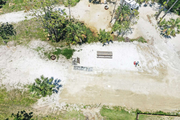 Beachfront RV Lot with Picnic Table & Fire Pit