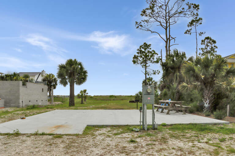 Concrete Pad with Utility Hook Ups