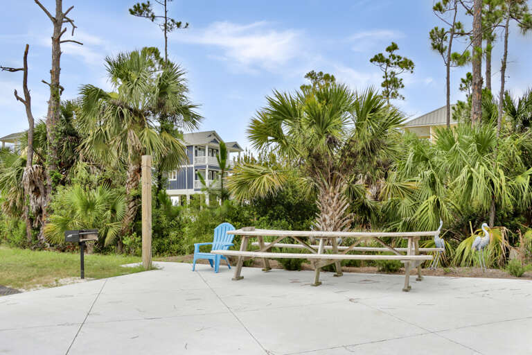 Picnic and Grilling Area with Outdoor Shower