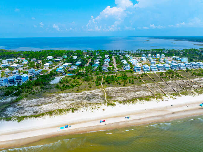 Boardwalk Close to Beach and Bay