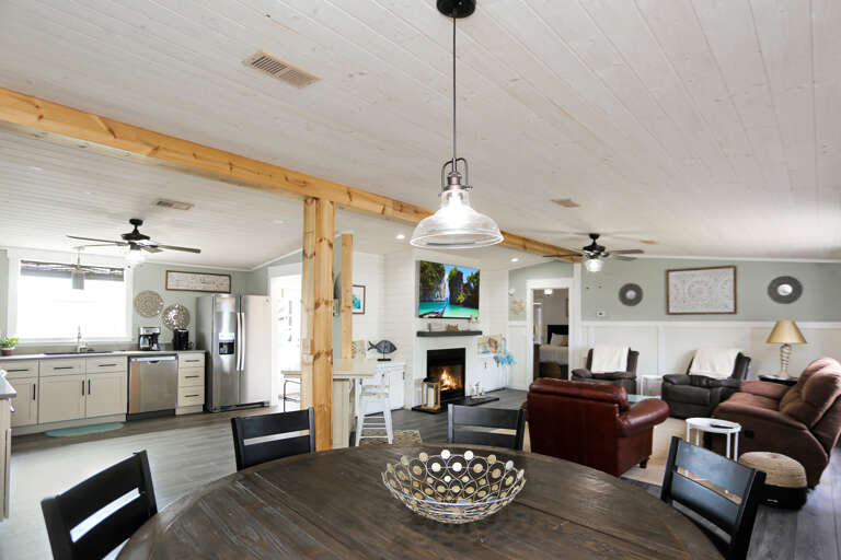 Dining Area, Kitchen & Living Room