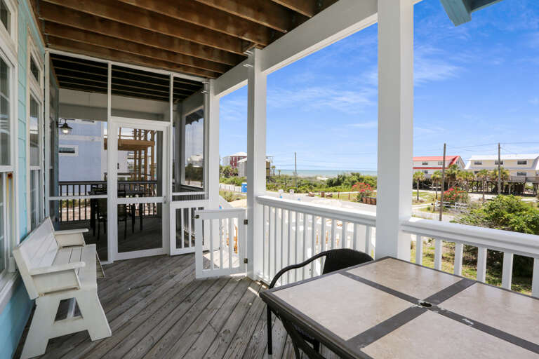 Gulf View Deck on Main Level with Screened Deck Gulf View Deck on Main Level with Screened Deck