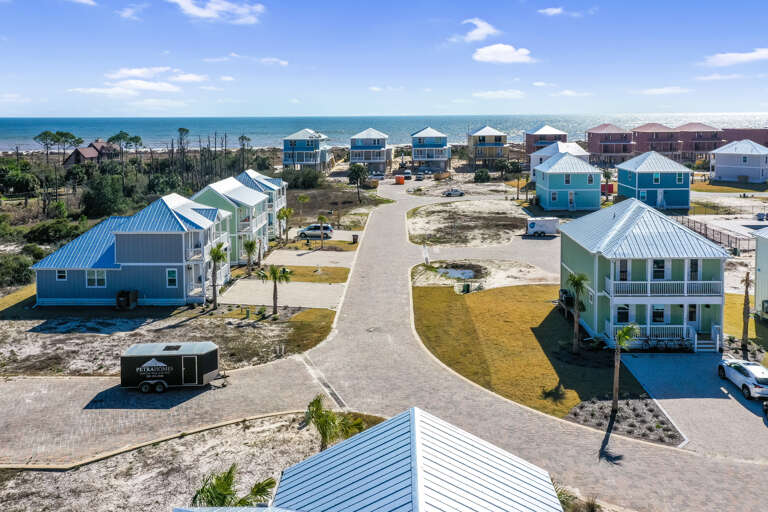 Aerial Gulf View from House